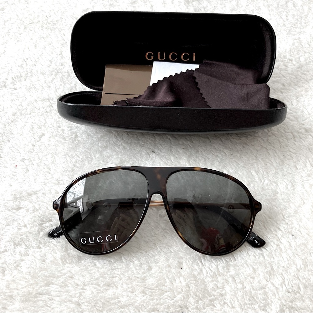 NWB Authentic Gucci GG1649s Aviator Sunglasses Unisex - Picture 3 of 10